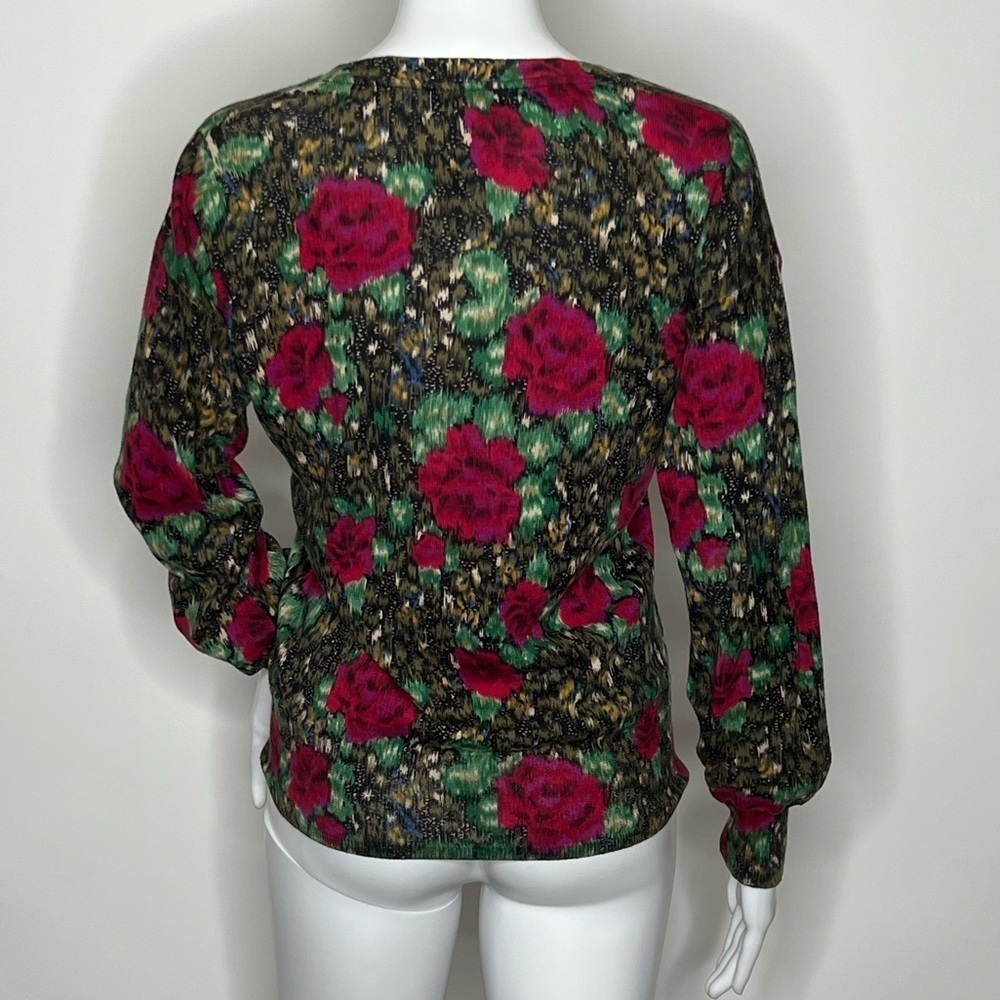 Vintage Lucky Brand Women’s Floral Cardigan Sweater - Picture 7 of 11